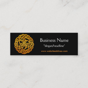 Celtic Golden D1b Irish Celtic Profile Card Mini Visitkort