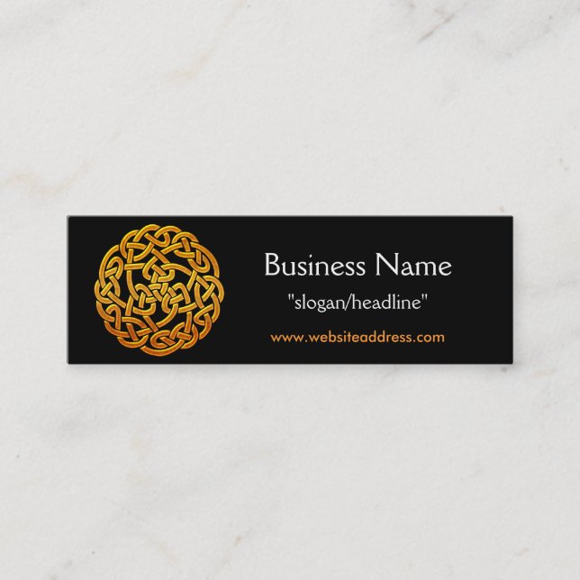 Celtic Golden D1b Irish Celtic Profile Card Mini Visitkort (Framsida)