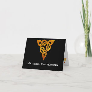 Celtic Golden D3 Elegant Personal Note Card Kort