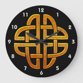 Celtic Golden D5 Irish Celtic Design Stor Klocka