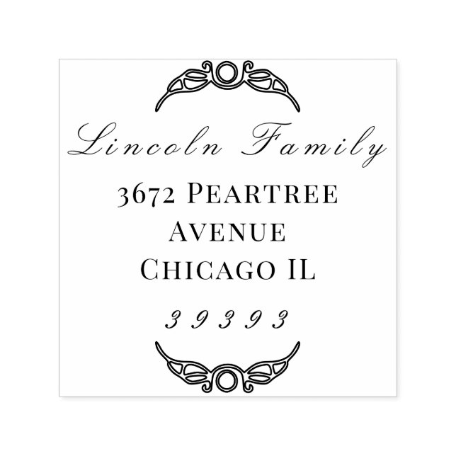 Celtic gräns, skript typsnitt självfärgande stämpel (Design)