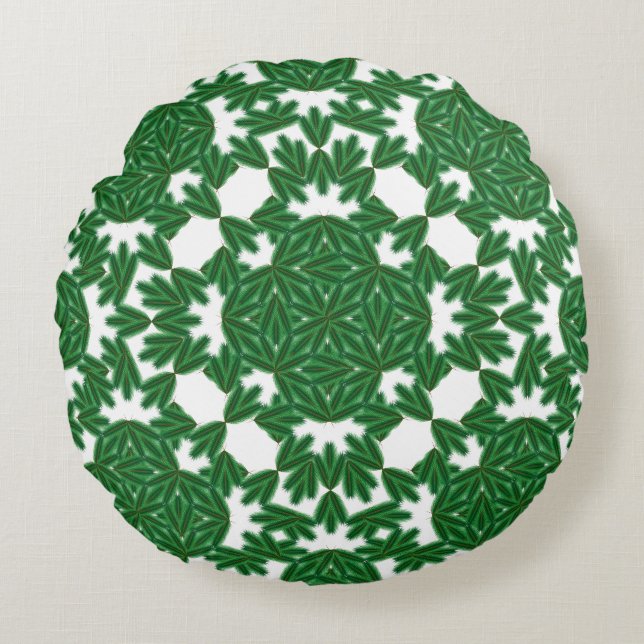 Celtic Gräs Round Pillow Rund Kudde (Framsidan)