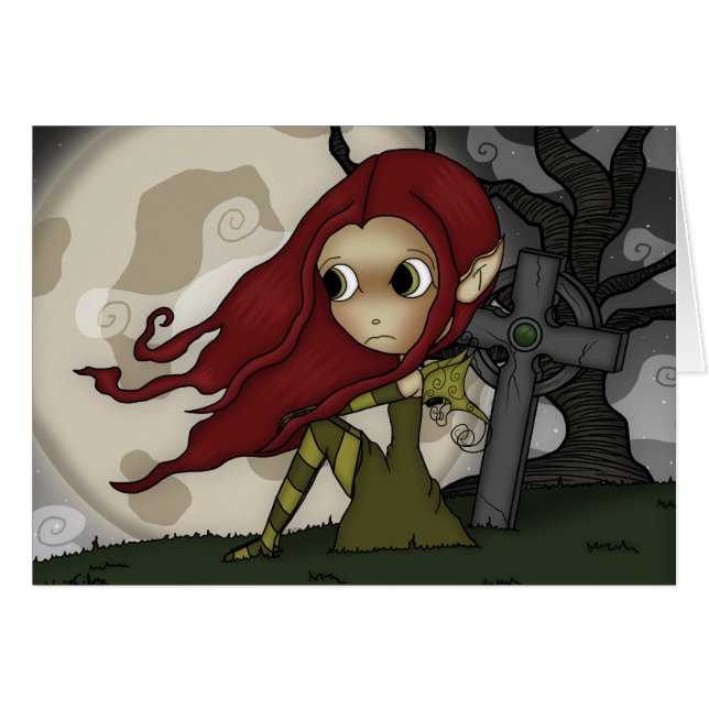 Celtic grav hälsningskort (Framsidan Horizontal)