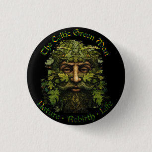 Celtic GreenMan,ancientsymbol,present-åt henne, Knapp