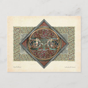 Celtic Griffins Design Postcard Vykort