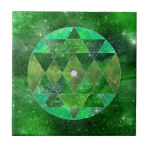 Celtic Grönt Mandala Galaxy Boho Helig Geometry