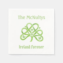 Celtic Grönt Watercolor Shamrock