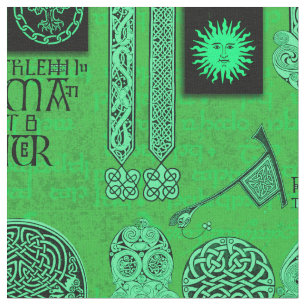 Celtic Gryphon och Kells smaragdgrönt Tyg