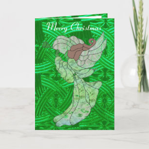 Celtic Guardian Angel i fastfärgat glas Helgkort