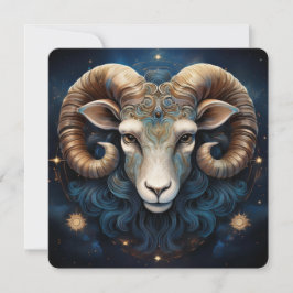 Celtic Guardian Ram Warrior Spirit Aries Art Kort
