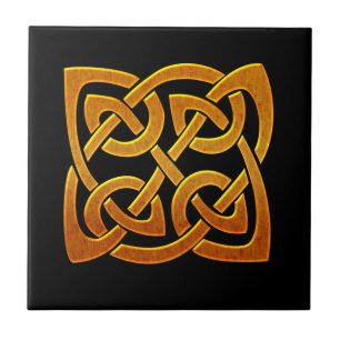 Celtic guld- irländsk Celtic design D2 Kakelplatta