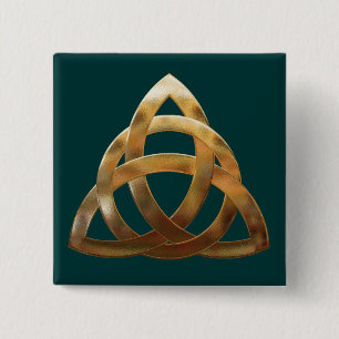 Celtic Guld Trinity Knot Knapp