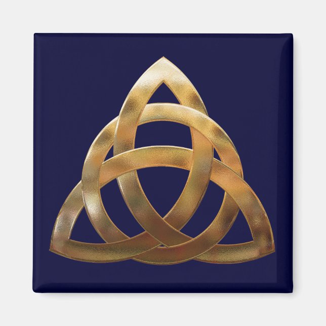 Celtic Guld Trinity Knot Magnet (Framsidan)
