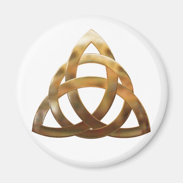 Celtic Guld Trinity Knot Magnet (Framsidan)
