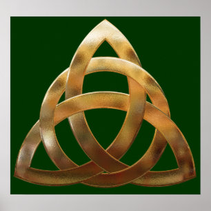 Celtic Guld Trinity Knot Poster