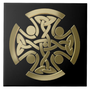 Celtic gyllene knot kakelplatta