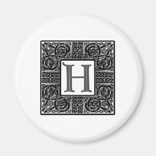 Celtic "H-" Monogram för silver Magnet