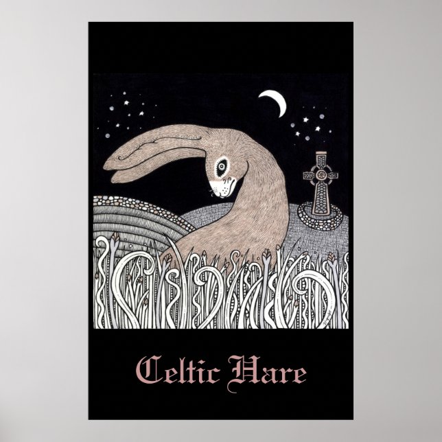Celtic Hare Fine Art Poster (Framsidan)