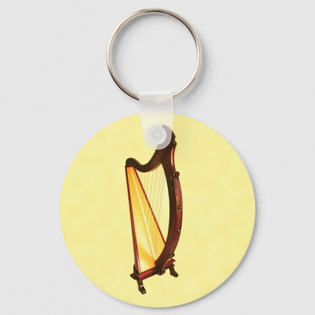Celtic Harp Keychain Nyckelring (Framsida)