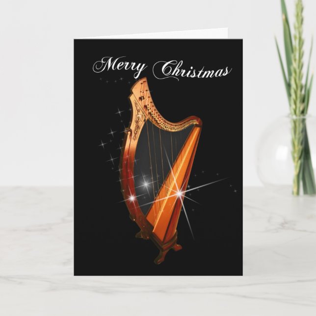 Celtic harpajulkort helgkort (Framsida)