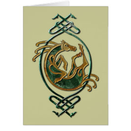 Celtic häst Knotwork - sten Hälsningskort