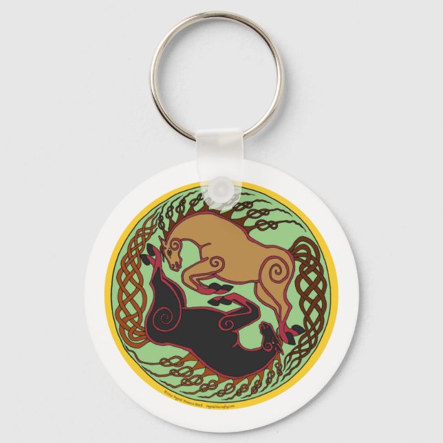 celtic häst yin yang nyckelring (Framsida)
