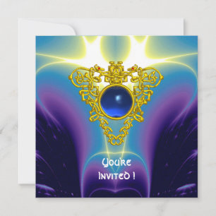 CELTIC HEART, ljusblått,lila violett Inbjudningar