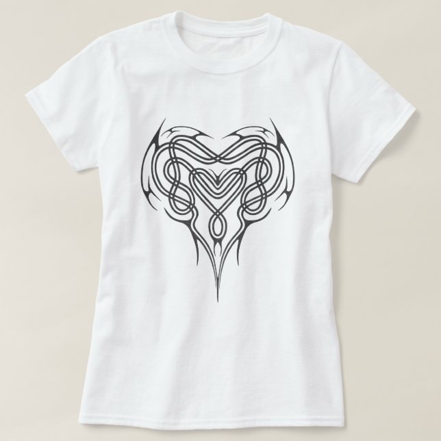 Celtic hjärtafnurra för metall tröja (Design framsida)