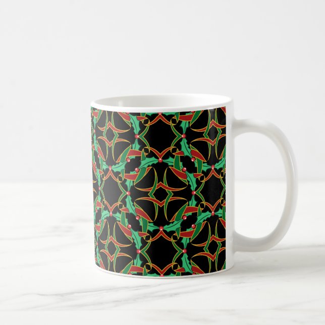 Celtic Holly Wandan Mönster jul Kaffemugg (Höger)