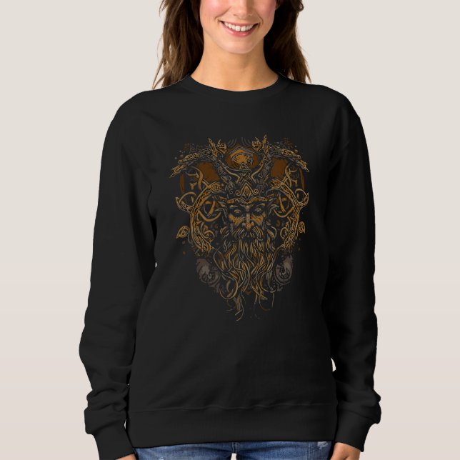 Celtic horned god Cernunnos Gaelic T Shirt (Framsida)