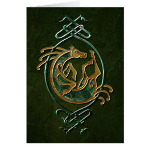 Celtic Horse Knotwork - Stone Hälsningskort