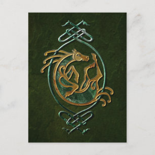 Celtic Horse Knotwork - Stone Vykort