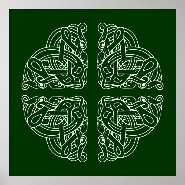 Celtic Hounds Mandala Design Poster (Framsidan)