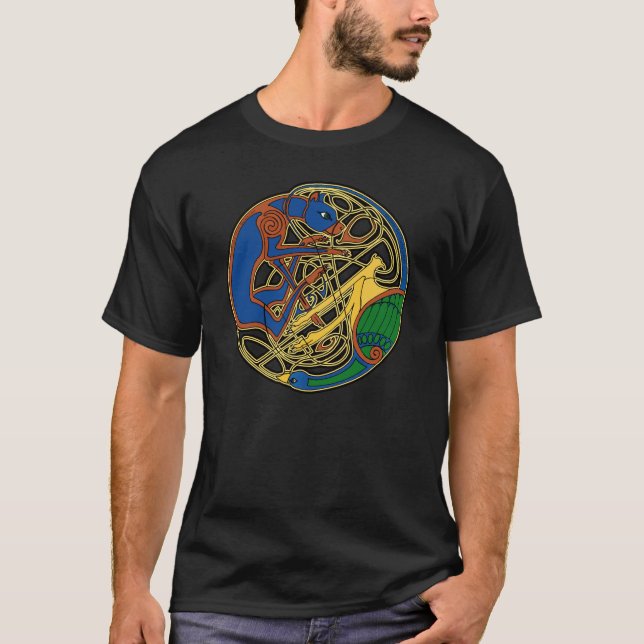 Celtic hund och fågelT-tröja och Hoodies! T Shirt (Framsida)