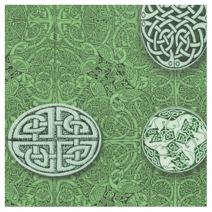 Celtic hundar, hästar och fåglar tyg