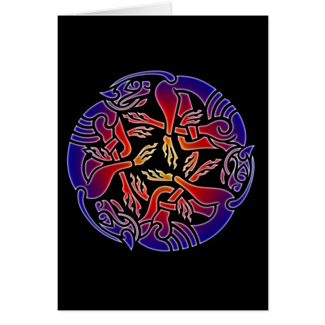 Celtic hundjakt (regnbågeversionen) hälsningskort (Framsidan)