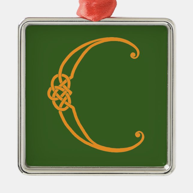 Celtic Initial C Julgransprydnad Metall (Framsidan)