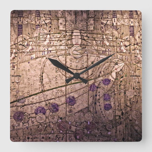 Celtic Inspired Art nouveau-tidsstycke Fyrkantig Klocka (Framsida)