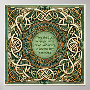 Celtic Irish Bluting Anpassningsbar Poster