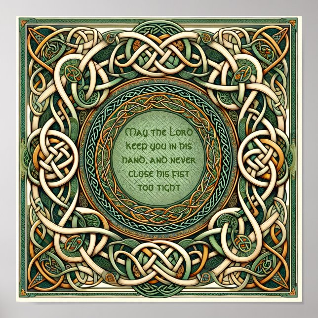 Celtic Irish Bluting Anpassningsbar Poster (Framsidan)