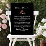Celtic Irish Bröllop Vows Handfixing Ceremony Canvastryck<br><div class="desc">Dessa Händer Handfasteceremonier med faux ro guld Celtic knot mot svart bakgrund. Anpassa titeln,  dikt,  par namn och datum. En perfekt bröllop-kvarn eller jubileumsgåva.</div>