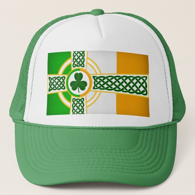 Celtic Irish Flagga Design for Cap Keps (Framsida)