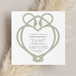 Celtic Irish Svan Kärlek Knot Wedding bjudande Inbjudningar