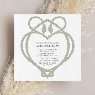 Celtic Irish Svan Kärlek Knot Wedding bjudande Inbjudningar