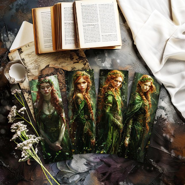 Celtic Irish Women Bokmärken, Fantasy Bokmärken s3 (a collection of celtic irish women bookmarks)