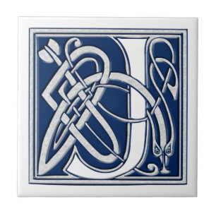 Celtic J Monogram Kakelplatta