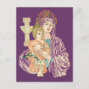 Celtic jul Madonna Helg Vykort