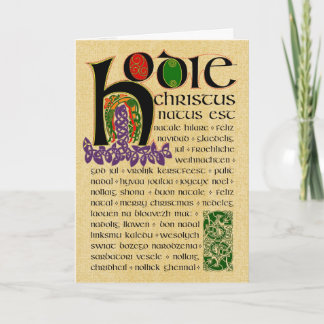 Celtic jul Manuscript Helgkort