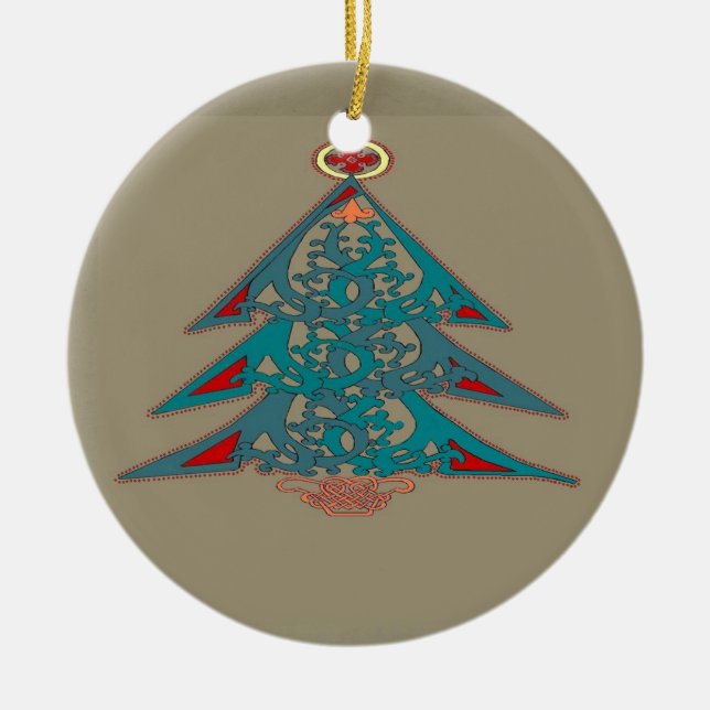Celtic julgranprydnad julgransprydnad keramik (Framsidan)