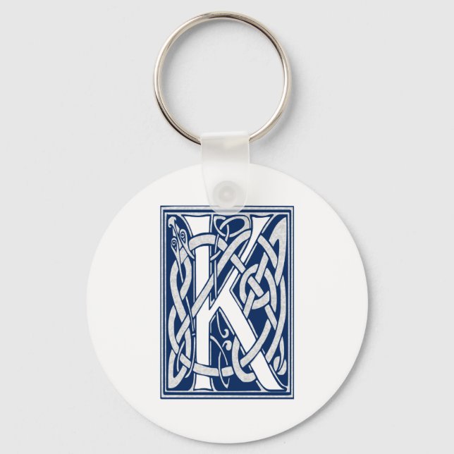 Celtic K Monogram Nyckelring (Framsida)